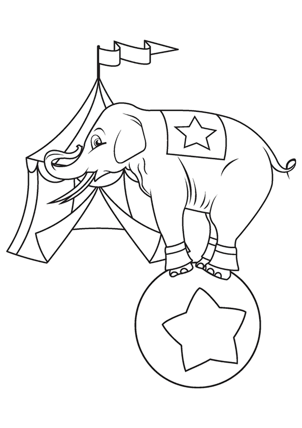 595x842 Circus Elephant Coloring Pages To Print