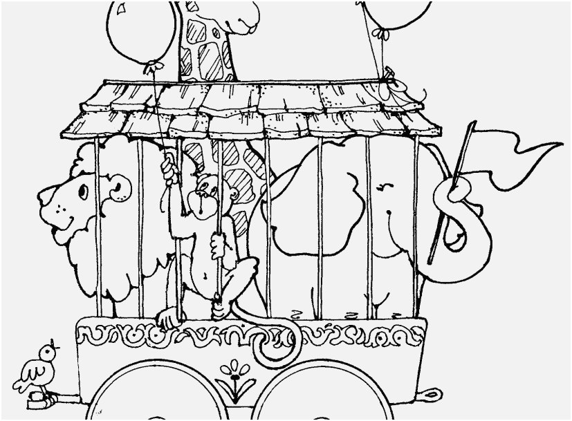 827x609 Coloring Pages Trains Shoot Circus Train With Giraffe Lion