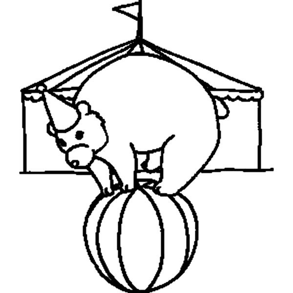 600x600 Circus Bear In Front Of Circus Tent Coloring Pages Best Place