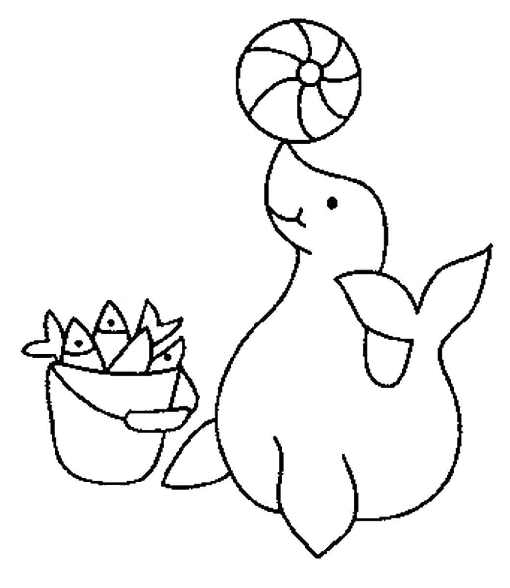1041x1200 Seal Coloring Pages