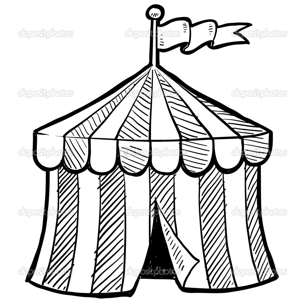 1024x1024 Circus Tent Coloring Pages Printable