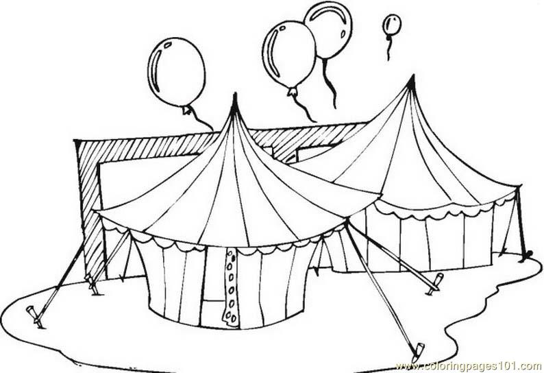794x544 Circus Tents Coloring Page