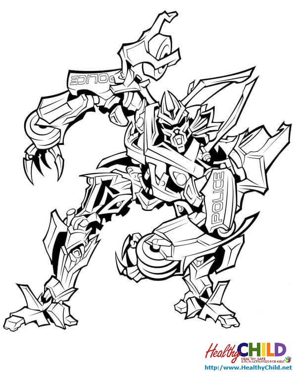 600x750 Transformers Barricadebot Coloring Page
