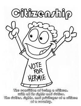 267x350 Citizenship Character Education Coloring Sheet