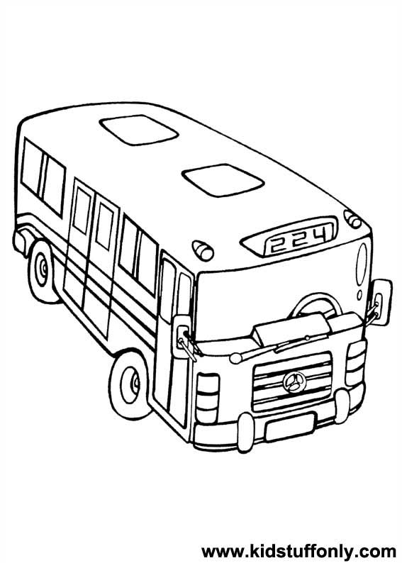567x794 City Bus Coloring Page