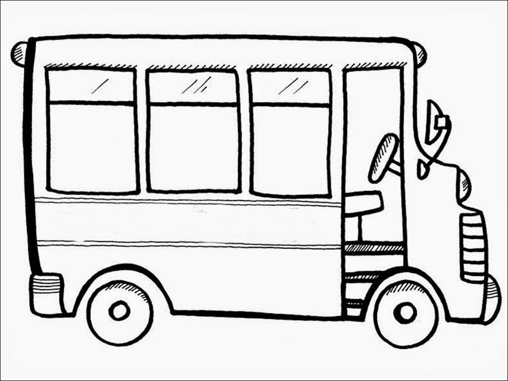 1024x768 City Bus Coloring Page Free Printable Pages Best