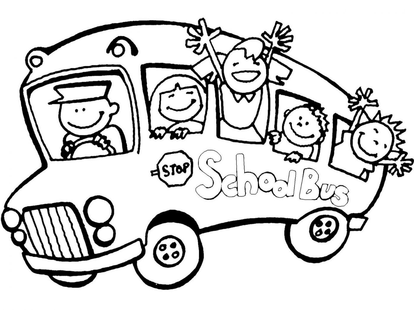 1400x1050 Free Printable School Bus Coloring Pages For Kids Safety Buses