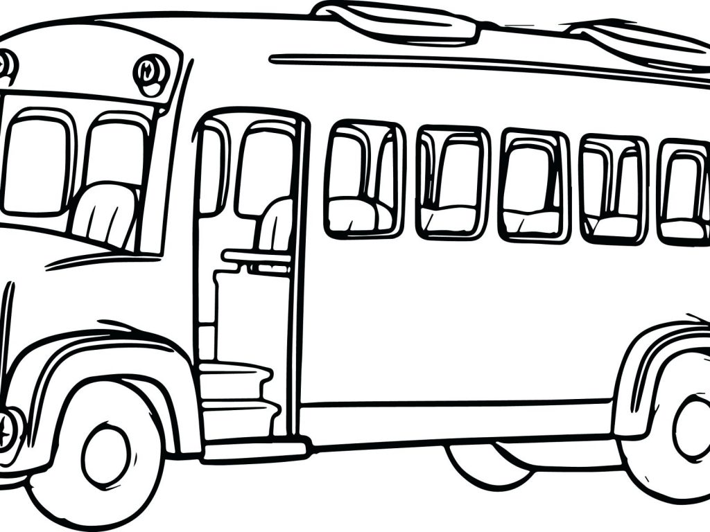1024x768 Coloring Page School Bus Coloring Pages Colors For Kids