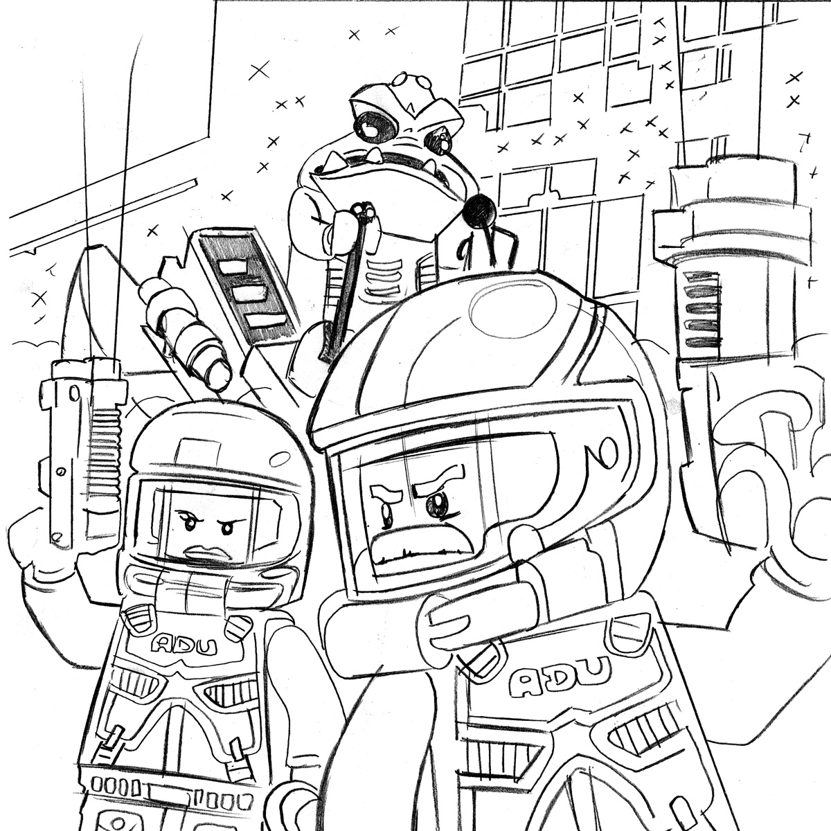 1200x1200 Lego City Coloring Pages