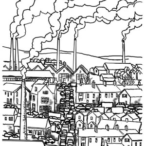 300x300 City Buildings Coloring Pages Adult Coloring Pages