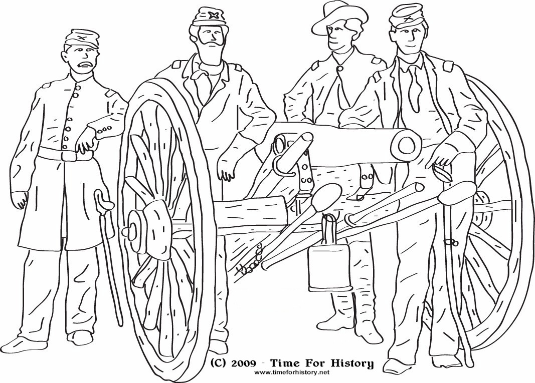 1067x765 Civil War Coloring Pages Group Of Union Officers Pose Near A Civil