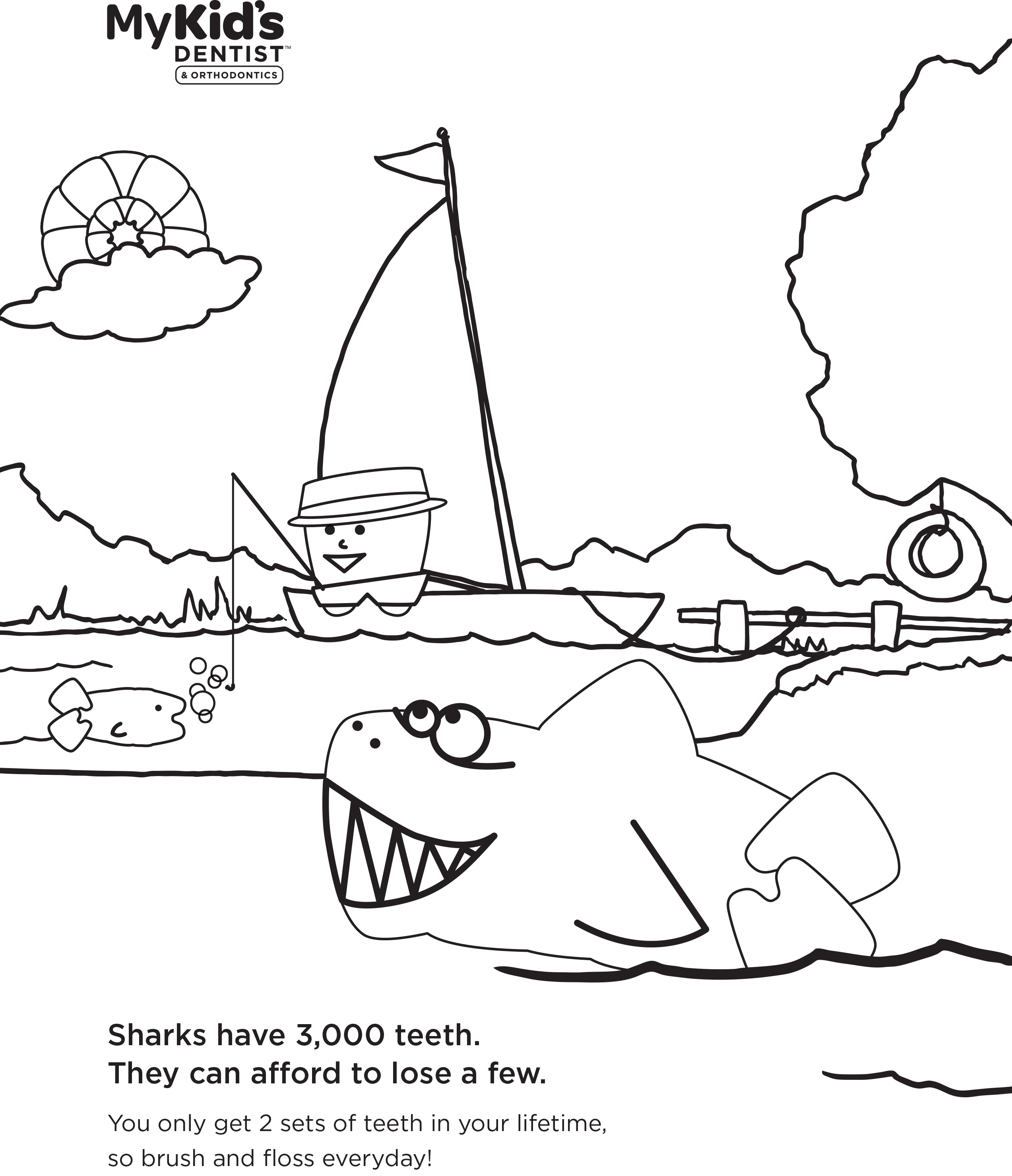 2546x2958 Shark Teeth Coloring Pages Printable Coloring For Kids