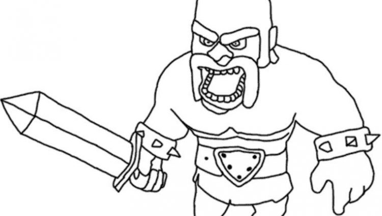 750x425 Clash Royale Printable Coloring Pages Barbarian King Clash