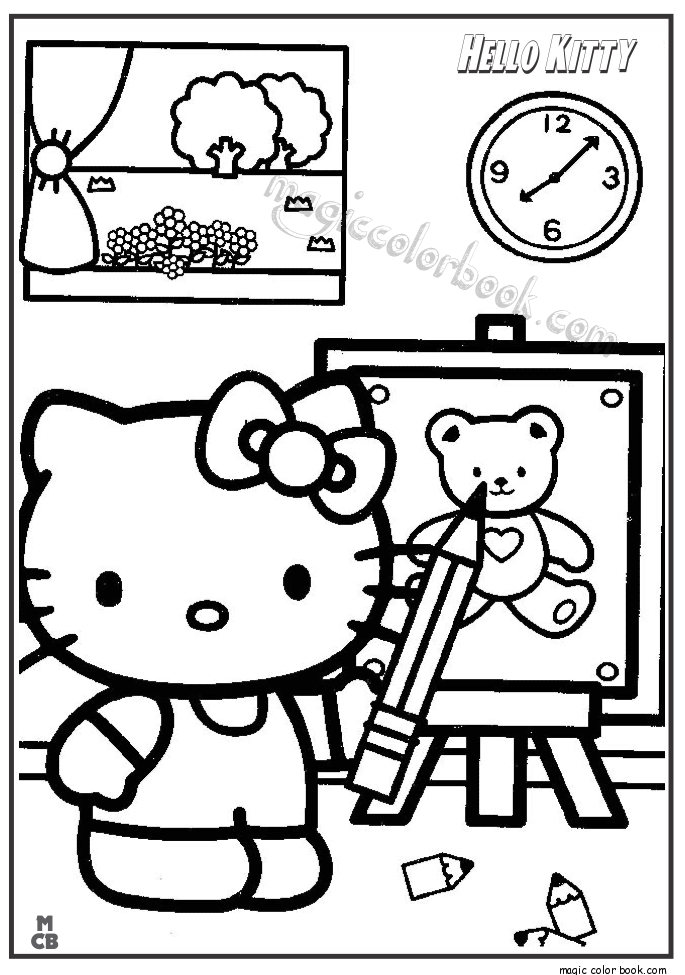 685x975 Hello Kitty Classroom Coloring Pages