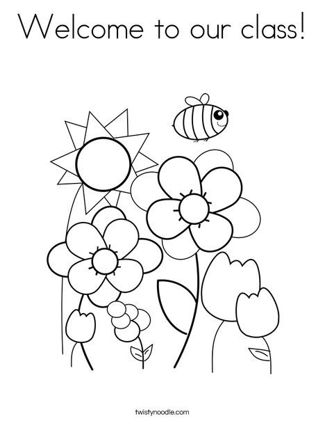 468x605 Welcome To Our Class Coloring Page