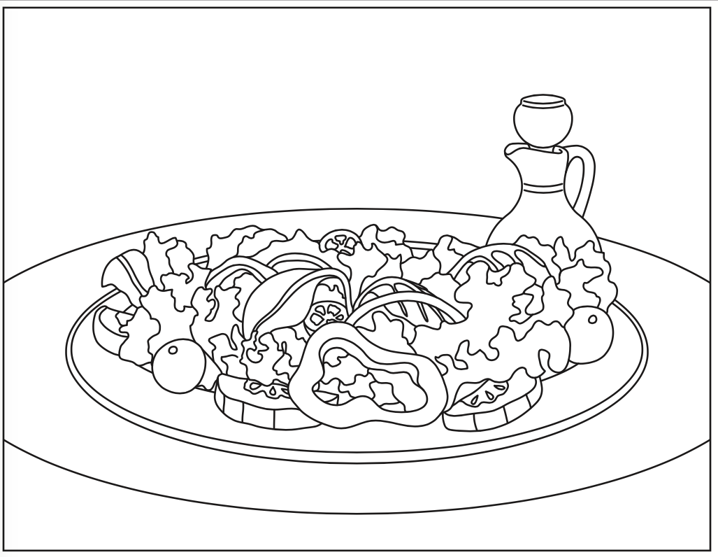 1027x796 Summer Salad Coloring Page