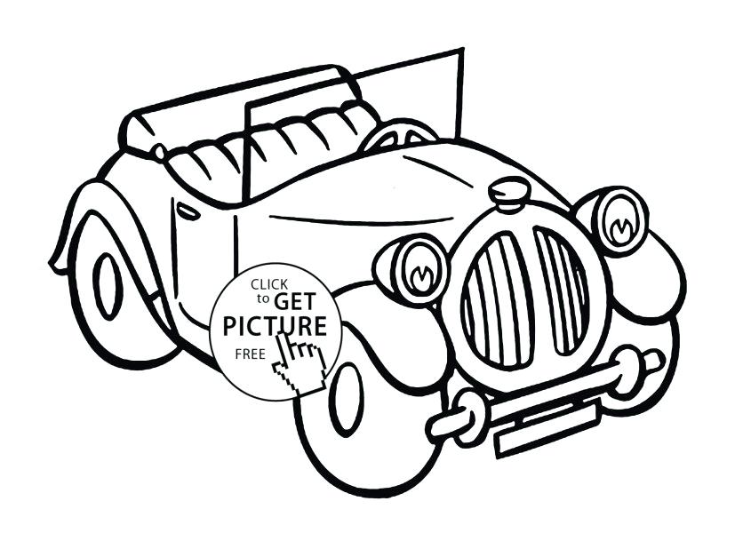 827x609 Transportation Coloring Sheets Classic Car Coloring Pages Footage