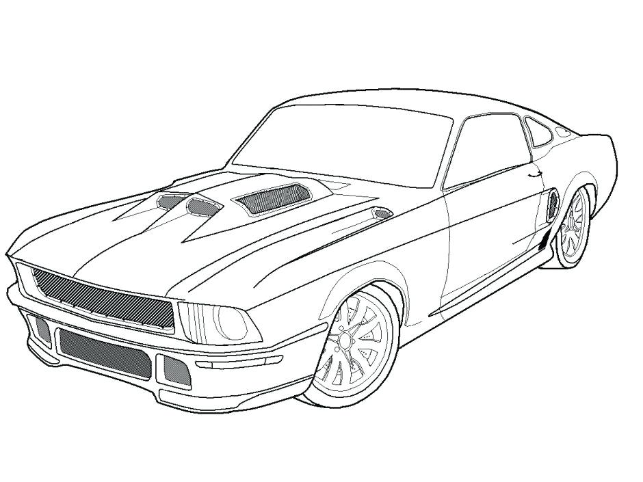 940x705 Classic Car Coloring Pages Printable