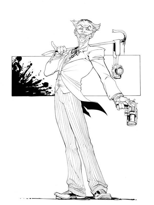 600x799 Classic Joker Coloring Page