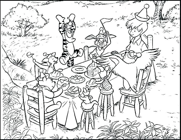 700x542 Coloring Pages Party The Pooh Coloring Pages Classic The Pooh