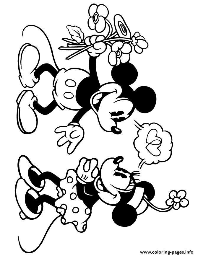 670x867 Mickey And Minnie Mouse Love Coloring Pages Printable Classic