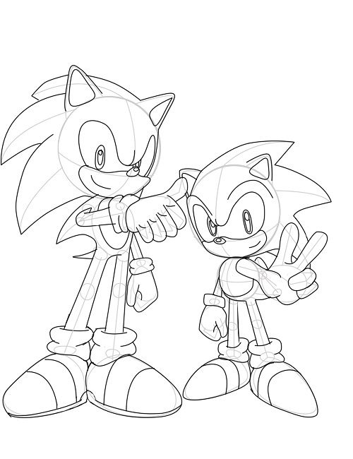 500x650 Sonic Generations Coloring Pages Cartoon Sonic