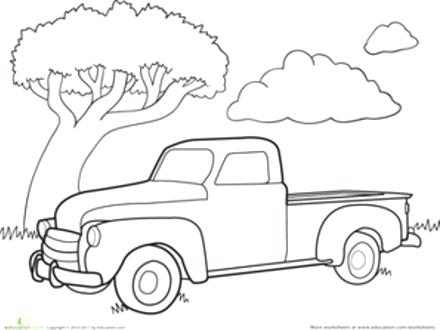 440x330 Old Truck Coloring Sheets