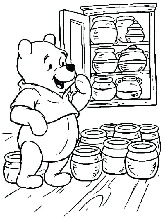 564x751 Winnie The Pooh Coloring Page Classic The Pooh Coloring Page Baby