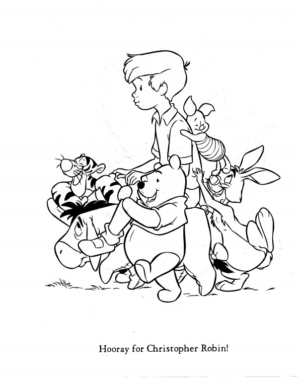 600x777 Christopher Robin Coloring Pages