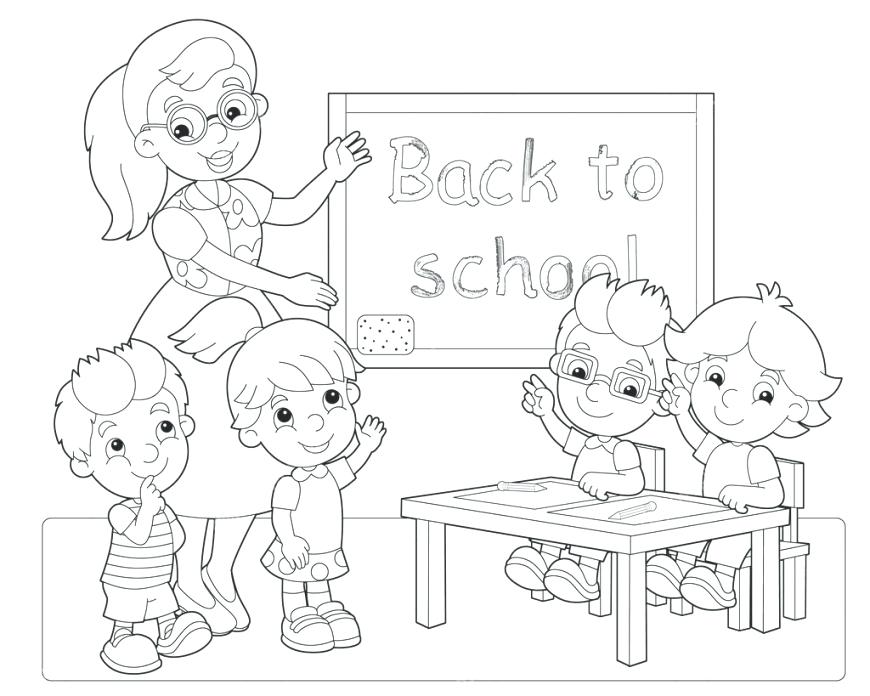 Classroom Coloring Worksheet Coloring Pages