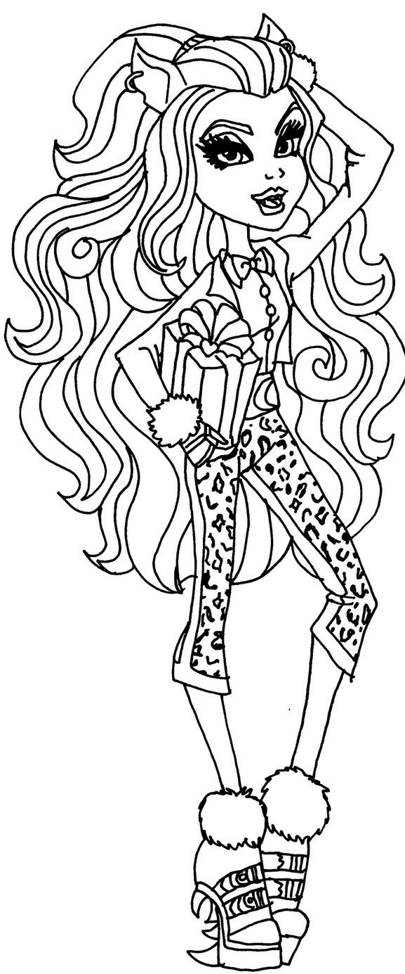 577x1385 Clawdeen Wolf Monster High Coloring Page Coloring Pages
