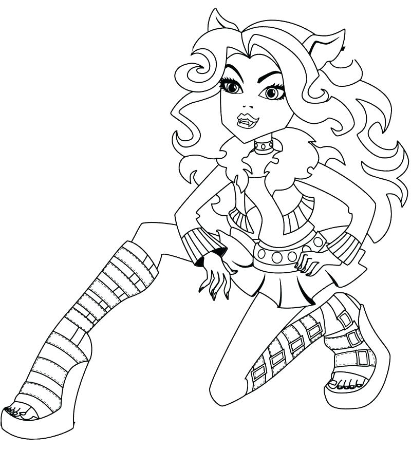 800x876 Clawdeen Coloring Pages Coloring Pages Sweet Monster High Wolf