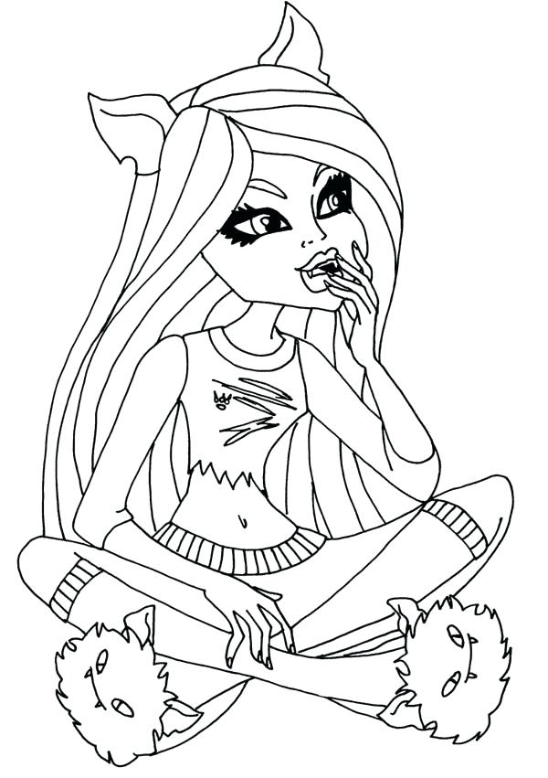 600x851 Monster High Clawdeen Coloring Pages Coloring Pages Wolf Coloring