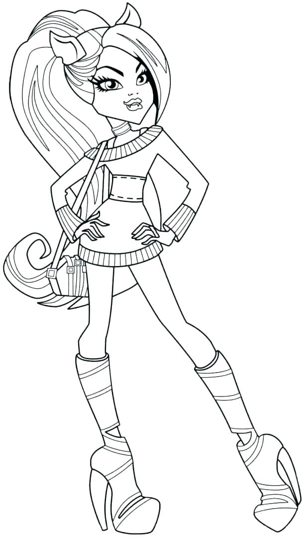 615x1080 Clawdeen Coloring Pages Wolf Coloring Pages Monster High Coloring