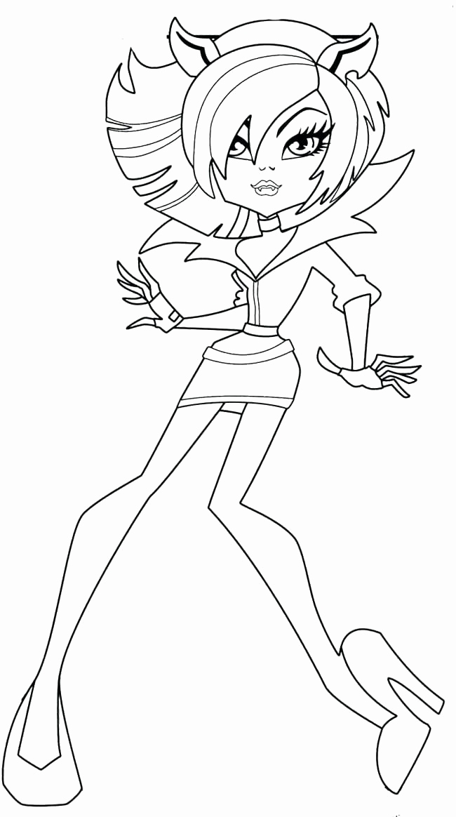 650x1164 Clawdeen Wolf Coloring Pages Collection Monster High Clawdeen