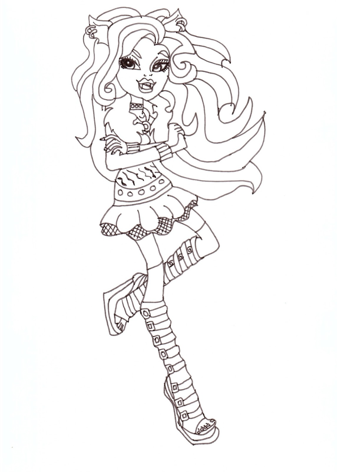 1144x1600 Free Printable Monster High Coloring Pages Clawdeen Coloring Sheet