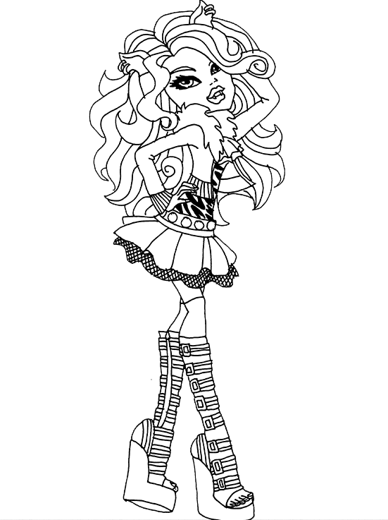 551x737 Monster High Clawdeen Coloring Pages