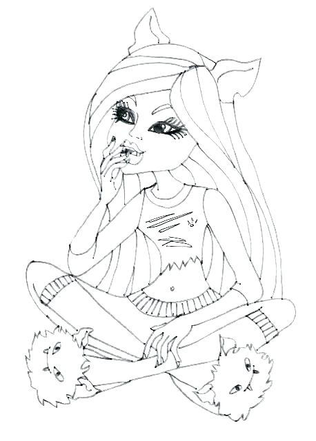 458x640 Monster High Clawdeen Coloring Pages Coloring Pages Wolf Coloring