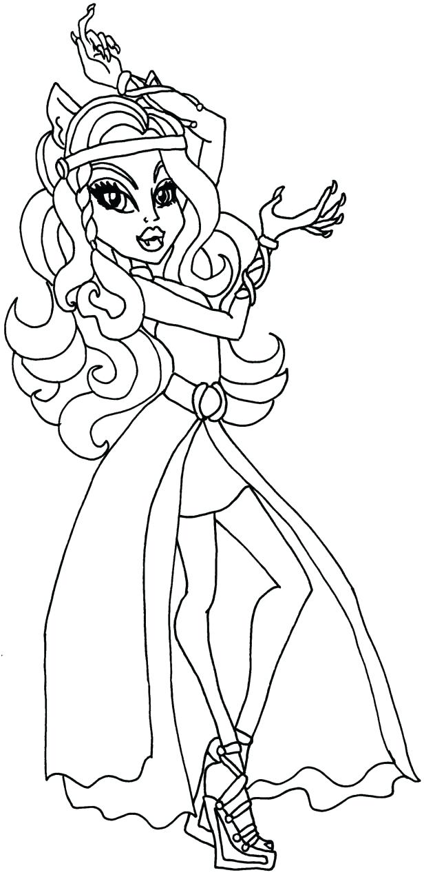 616x1272 Monster High Coloring Pages Clawdeen Wolf Monster High Coloring