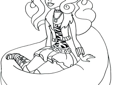 440x330 Monster High Coloring Pages Clawdeen Wolf Scaris Kids Coloring