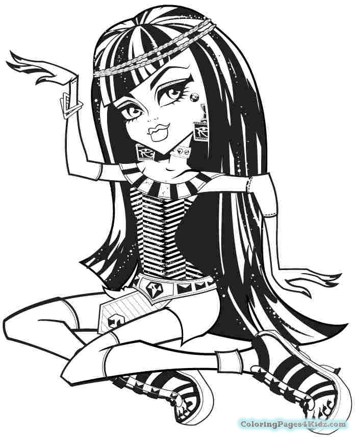 698x860 Monster High Coloring Pages Cleo Coloring Pages For Kids