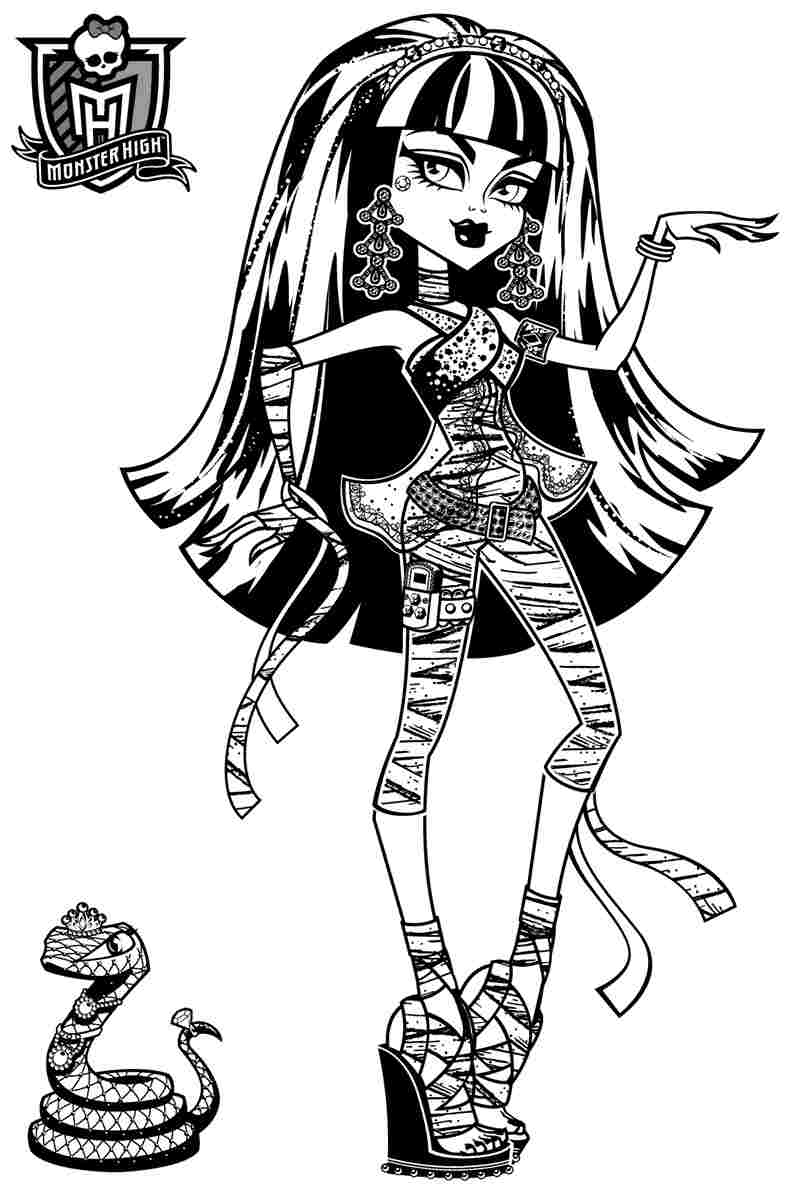 786x1191 Monster High Cleo De Nile Coloring Page