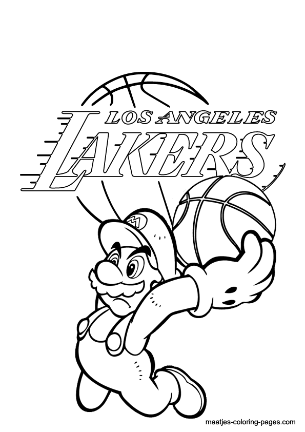 595x842 Lakers Coloring Pages