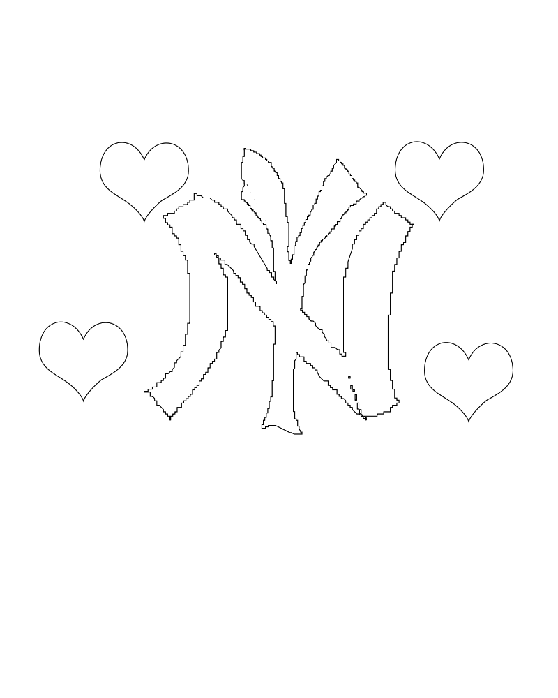 800x1000 New York Flag Coloring Pages