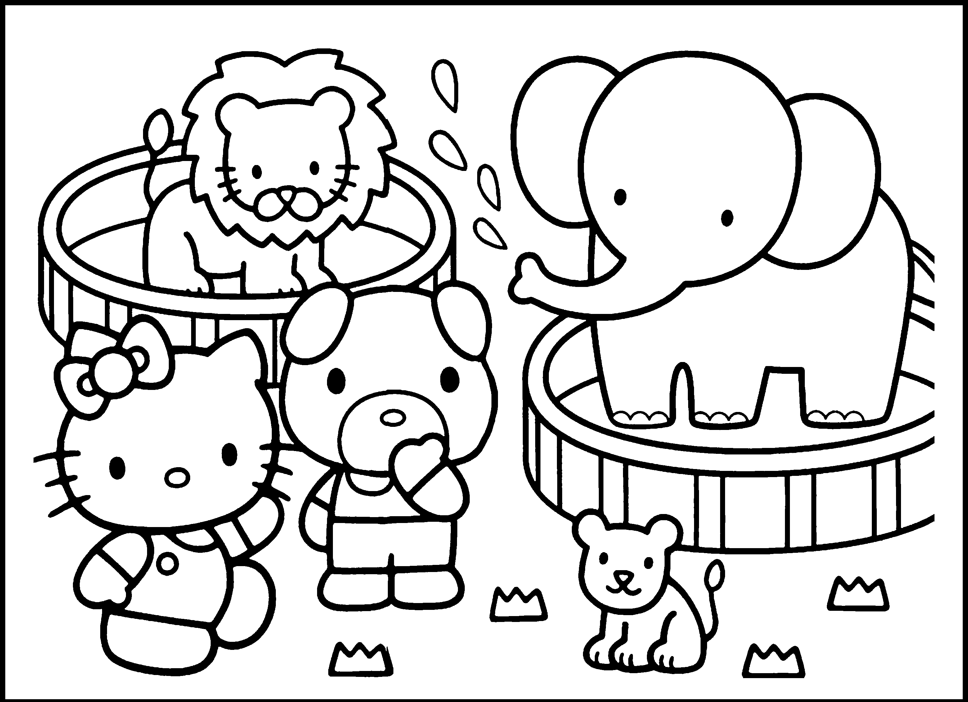 3120x2263 Coloring Pages Of Zoo Animals