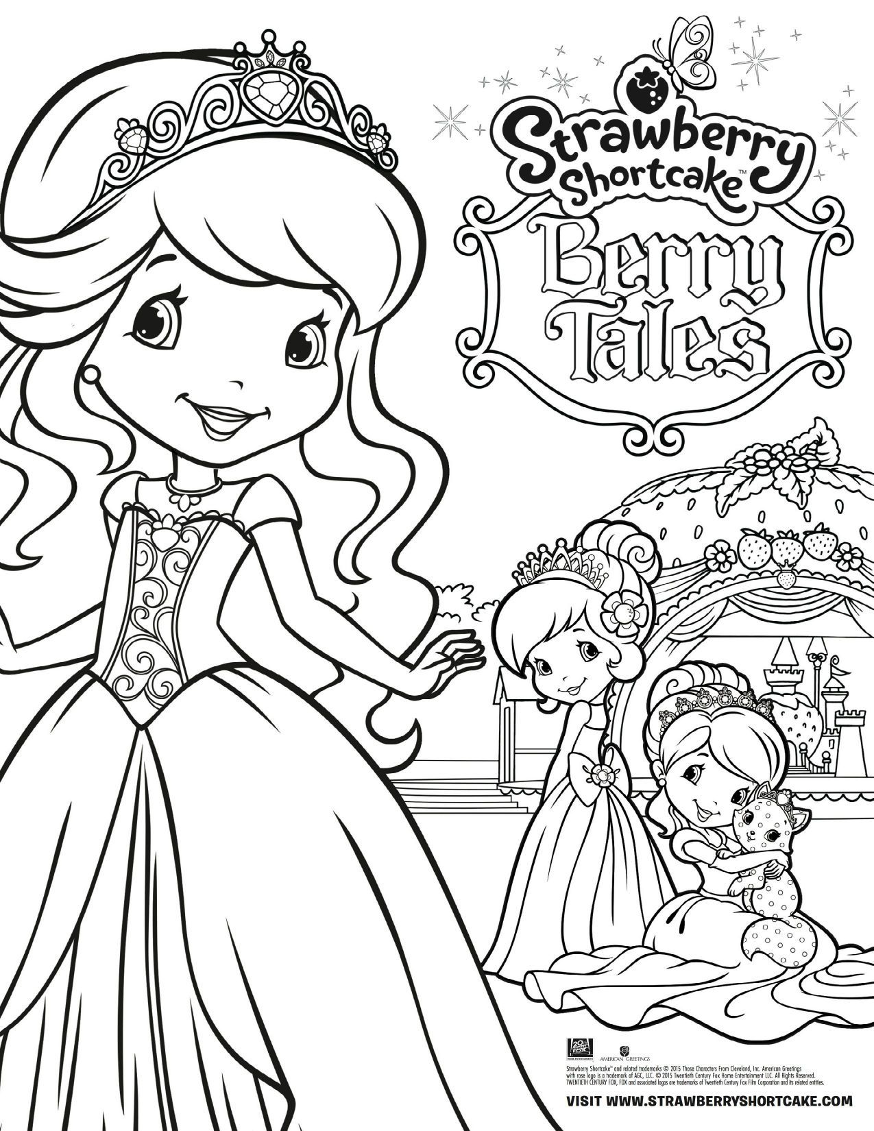 1275x1650 Appealing Strawberry Shortcake Berry Tales Coloring Page