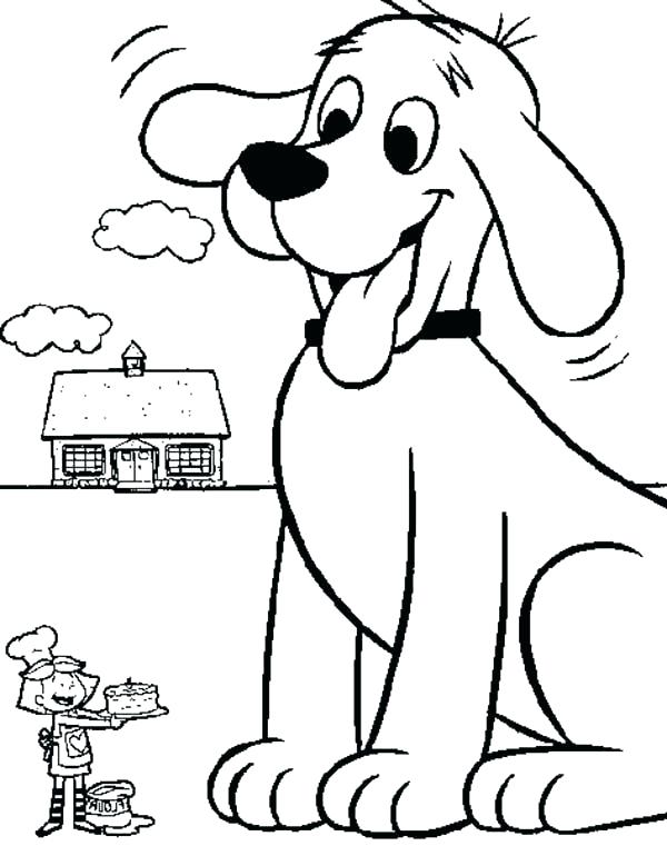 600x761 Clifford Coloring Sheets Coloring Decoration The Big Red Dog