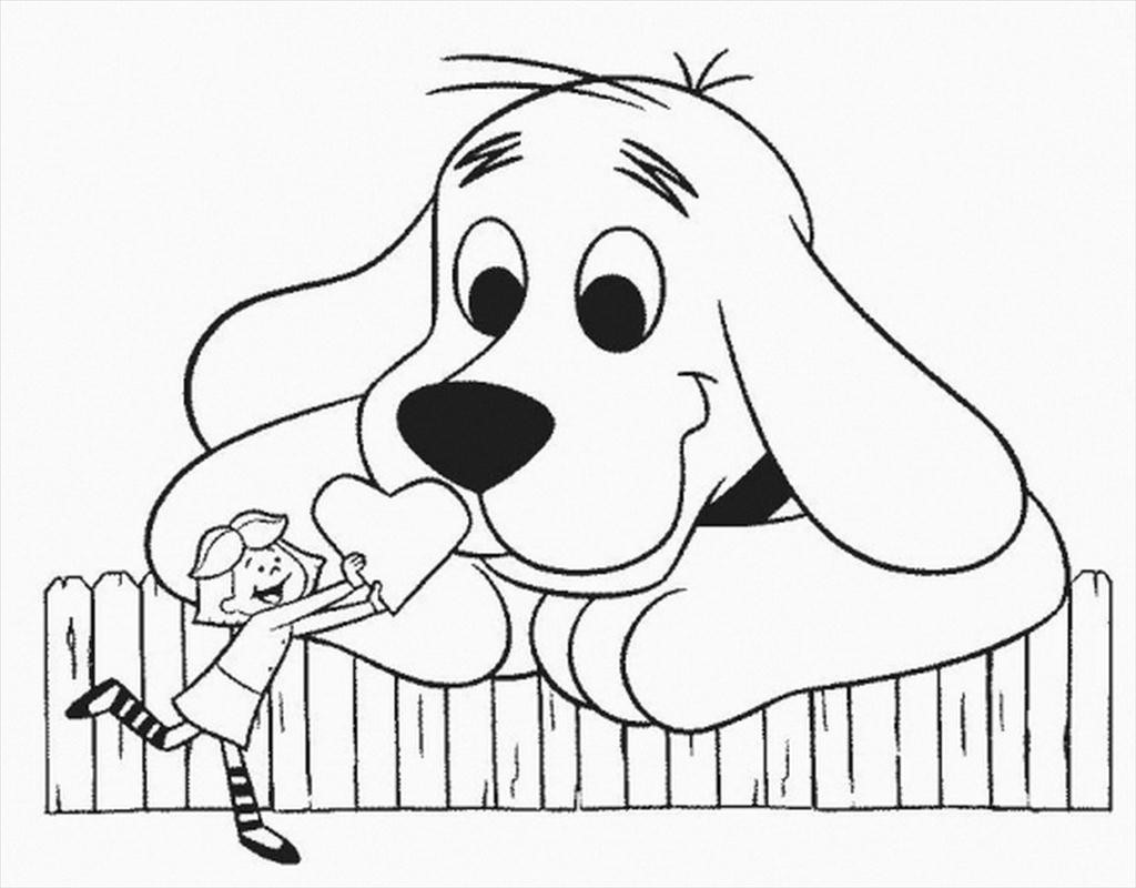 1024x800 Clifford Coloring Pages The Big Red Dog High Definition