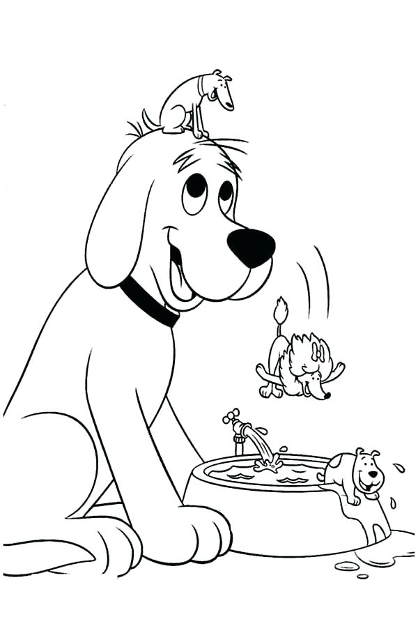 600x898 Clifford Coloring Pages The Big Red Dog Is In School Coloring Page