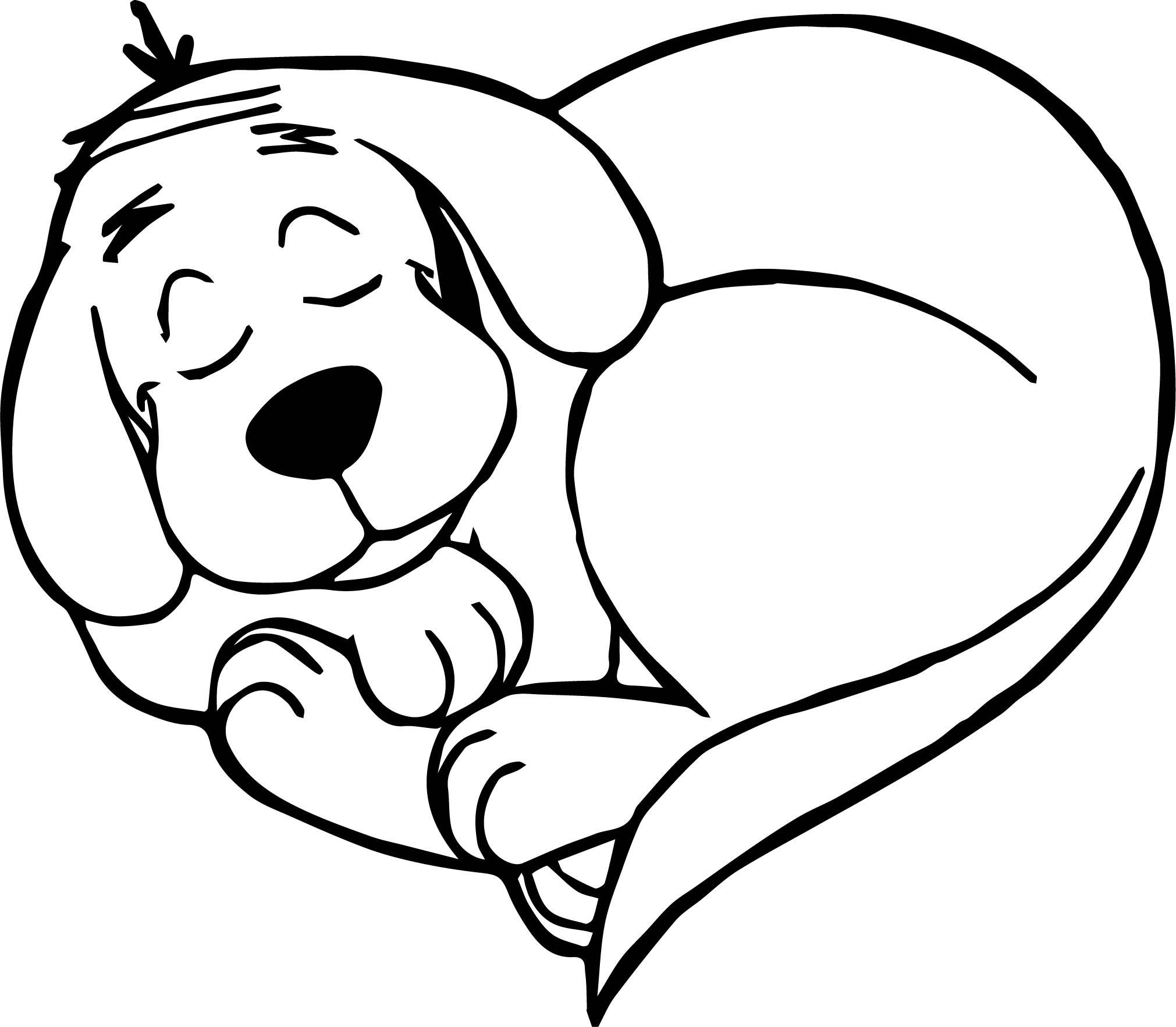 2021x1765 Marvelous Sleep Clifford The Big Red Dog Coloring Page